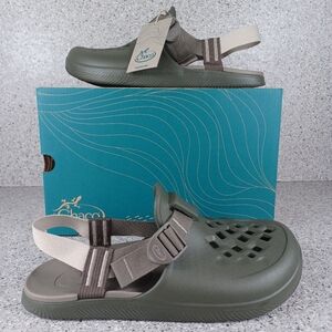 Chaco Chillos Clogs Olive Green Slip On Comfort Outdoors Sandals Men's Shoes